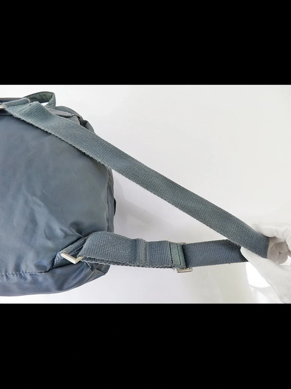 Prada Nylon Backpack in Slate Gray